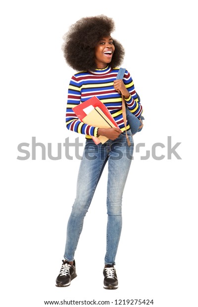 Full Body Portrait Happy African American Stock Photo (Edit Now) 1219275424