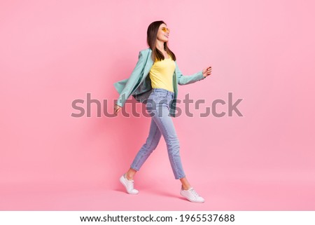 Similar – Image, Stock Photo Female traveler steps out of the dark forest into the sunny surroundings within a park in Oostende, western Belgium. Entering the enlightenment