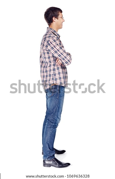 Full Body Right Side View Portrait Stock Photo (Edit Now) 1069636328