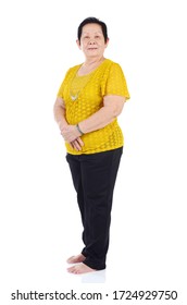 Full Body Shot Of Asian Senior Woman