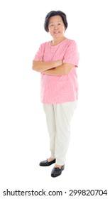 Full Body Shot Of Asian Senior Woman