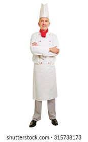 Full Body Shot Of Chef Cook In Workwear With His Arms Crossed