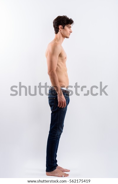 Full Body Shot Profile View Young Stock Photo (Edit Now) 562175419