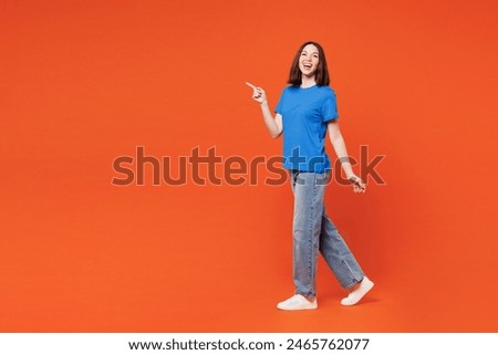 Similar – Image, Stock Photo Side view of young excited man is engaged in a virtual reality game wearing a VR headset and using controllers