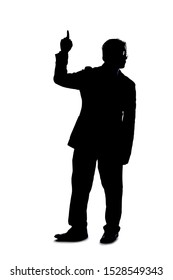 Full Body Silhouette Businessman Isolated On Stock Photo 1528549343 ...