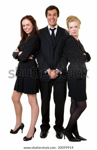 Full Body Three Business People Wearing Stock Photo (Edit Now) 20099914