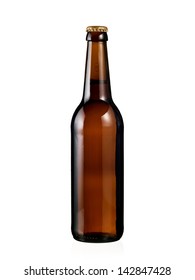 Full Brown Beer Bottle