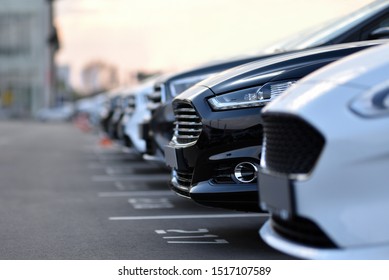 full car outdoor parking in selective focus - Shutterstock ID 1517107589