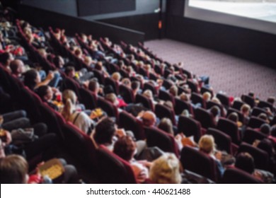 Full Cinema, People On The Seats From The Top Of Theater