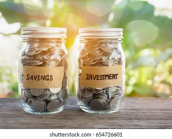 Full Coins Glass Jar Savings Investment Stock Photo 654726601 ...