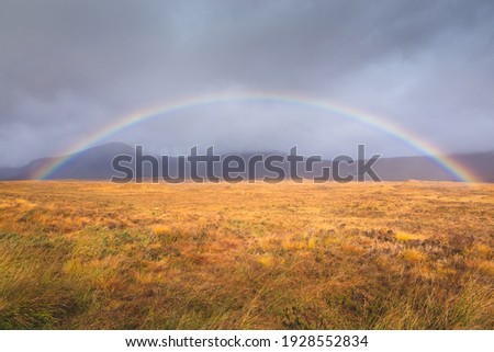 Similar – Schottischer Regenbogen, halbiert