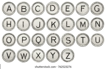 Full English Alphabet Set Old Round Stock Photo 762523276 | Shutterstock