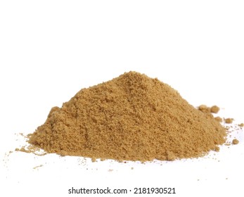 Full Fat Soy And Soy Bean Meal, High Protein And Fat , Piglet Swine Feed On White Background