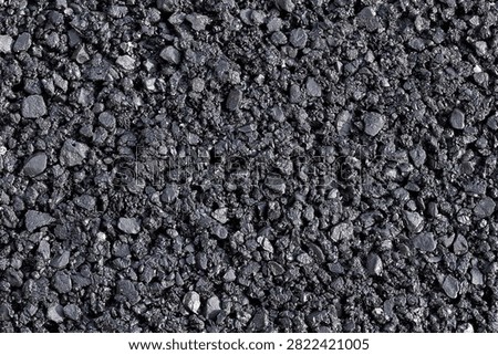 Full Frame Background Texture Of Fresh Dark Black Asphalt Road Construction Surface