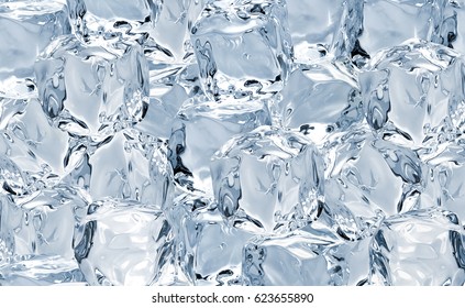Full frame or bleed ice cubes background - Shutterstock ID 623655890