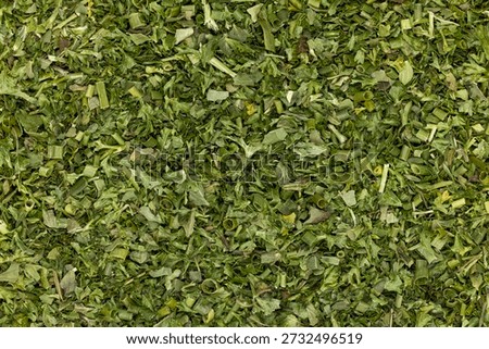 Full frame close up macro shot of Italian herbs