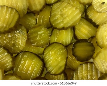 Full Frame Of Dill Pickle Slices
