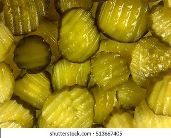 Full Frame Of Dill Pickle Slices