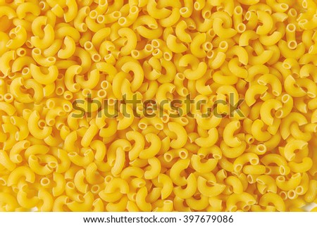 Full frame of dried macaroni