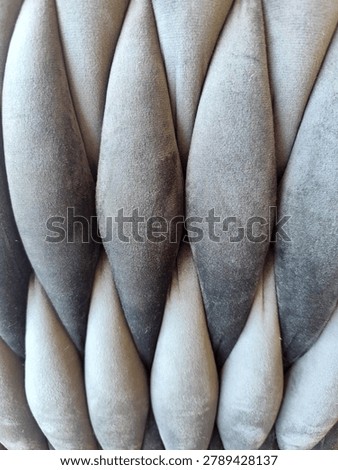 Full Frame High Resolution PBR Texture of 3D Pleated Greige Velvet Panel, Fluted Geometric Tufted Velour Wall Covering Albedo Map for Luxury Archviz Design
