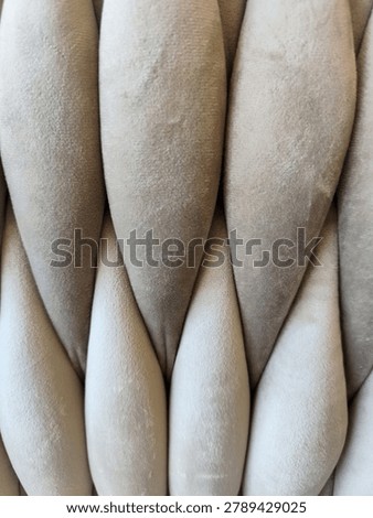 Full Frame High Resolution PBR Texture of 3D Braided Gray Velvet Panel, Interwoven Geometric Tufted Velour Wall Covering Albedo Map for Luxury Archviz Design
