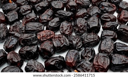Full frame image of the Ajwa dates, known as the 