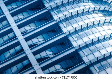 full frame of patterned wall,blue toned.