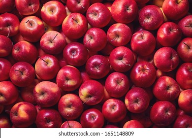 Full frame shot of red apples. Fresh red apples from the market.