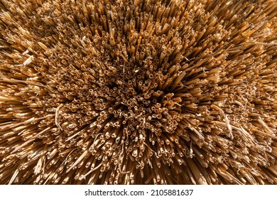 Full Frame Shot Of Thatched Roof Texture