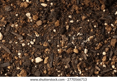 Full frame texture background of mixed potting soil