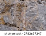 Full Frame Texture of Raw Calcite Veins in Limestone Rock Wall at Spil Mountain