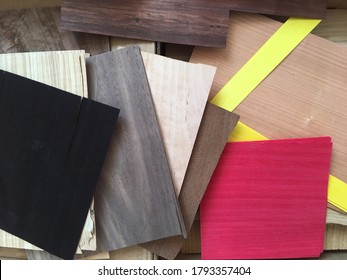 Full frame varieties of wood veneers sheet off cut for arts and craft   - Shutterstock ID 1793357404