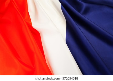 Full Framed Silky Pleated Flag Of France