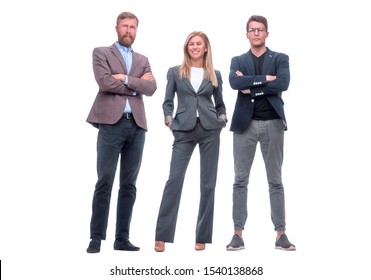 in full growth. a group of confident business people. - Shutterstock ID 1540138868