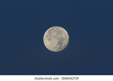 The Full Harvest Moon As Seen From Hertford Heath, UK.