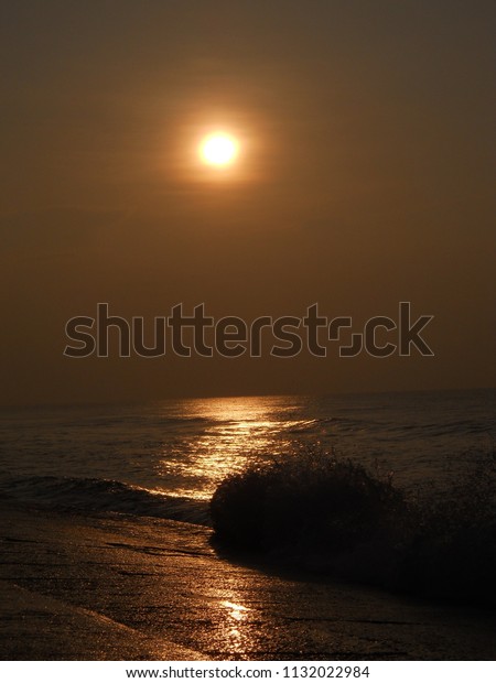 Full Hd Morning Sea Beach Wallpaperdesktop Stock Photo Edit