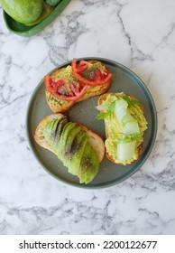 A Full Of Healty, Avocado Toast Plate.