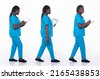 nurse isolated walking