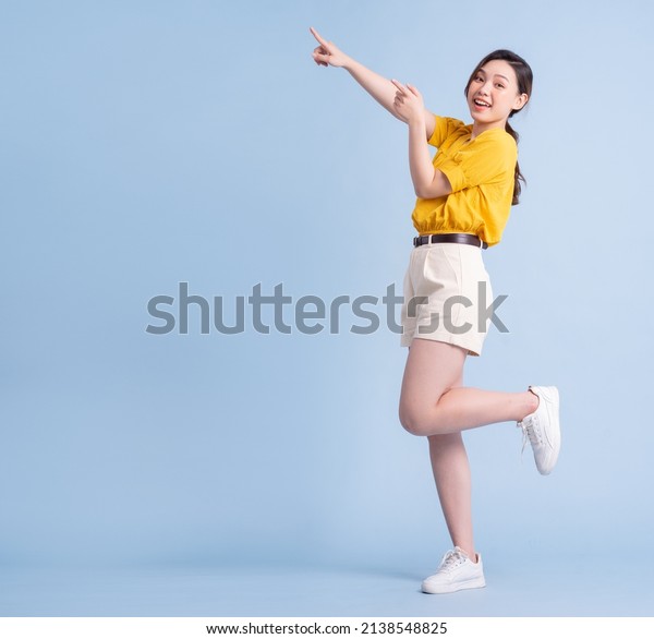 Full Length Image Young Asian Woman Stock Photo 2138548825 | Shutterstock