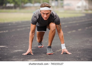 Full Length Portrait Athlete Man Ready Stock Photo 745155127 | Shutterstock