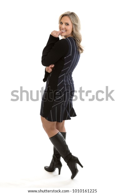 sweater dress to wear with thigh high boots