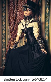 Full Length Portrait Beautiful Steampunk Woman Stock Photo (Edit Now ...