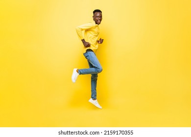 Full Length Portrait Excited African Man Stock Photo 2159170355 ...