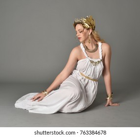 Full Length Portrait Girl Wearing White Stock Photo (Edit Now) 763384678