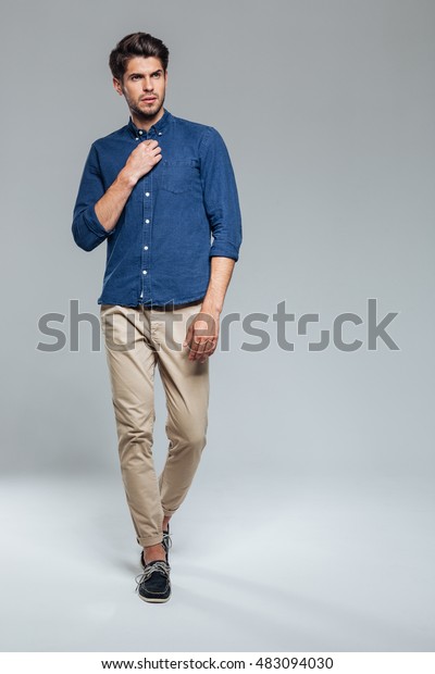 Full Length Portrait Handsome Young Man Stock Photo 483094030 ...