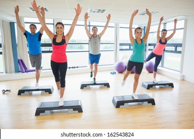 Full Length Portrait Instructor Fitness Class Stock Photo 162543824 ...