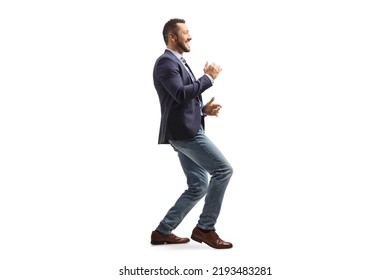 2,615 Happy professional man dancing isolated on white background ...