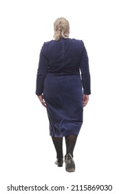 Full Length Rear View Shot Of An Elderly Woman Walking Away