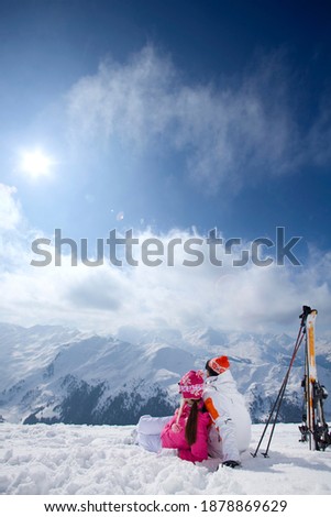 Similar – Winter idyll with view