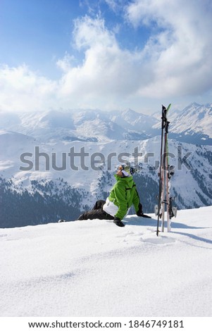 Similar – Winter idyll with view